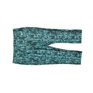 Nike Dri-Fit Women's Medium Teal Black Abstract Print Cropped Leggings